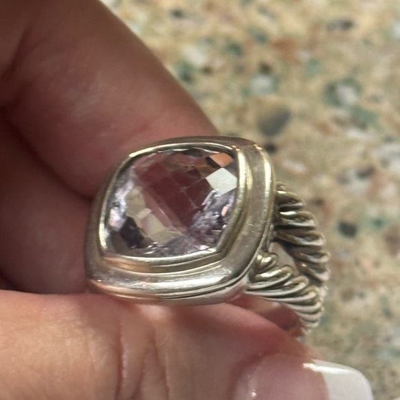 David Yurman rare 14mm Albion sterling Silver lavender amethyst Purple Ring 5.5 - Picture 6 of 11